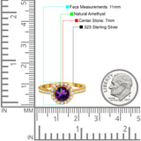 Art Deco Round Natural Stone Wedding Ring