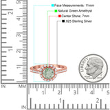 Art Deco Round Natural Stone Wedding Ring