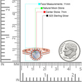 Art Deco Round Natural Stone Wedding Ring
