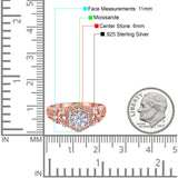 Art Deco Round Natural Stone Filigree Ring