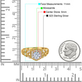 Art Deco Round Natural Stone Filigree Ring
