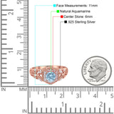 Art Deco Round Natural Stone Filigree Ring