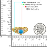 Art Deco Round Natural Stone Filigree Ring