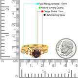 Two Piece Round Natural Stone Filigree Ring