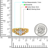 Art Deco Round Natural Stone Leaf Style Ring