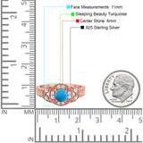 Art Deco Round Natural Stone Leaf Style Ring