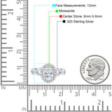 Art Deco Oval Natural Stone Split Shank Ring