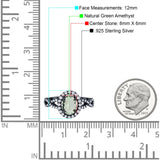 Art Deco Oval Natural Stone Split Shank Ring