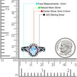 Art Deco Oval Natural Stone Split Shank Ring