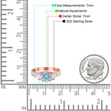 Art Deco Round Natural Stone Three Stone Ring