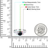 Art Deco Round Natural Stone Three Stone Ring