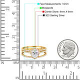 Pear Teardrop Natural Stone Three Piece Ring