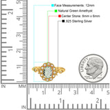 Art Deco Oval Natural Stone Wedding Ring