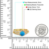 Three Piece Round Natural Stone Bridal Ring