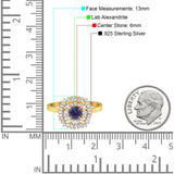 Round Natural Stone Cocktail Ring