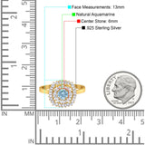 Round Natural Stone Cocktail Ring