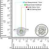 Round Natural Stone Cocktail Ring