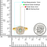 Round Natural Stone Cocktail Ring