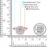 Round Natural Stone Cocktail Ring