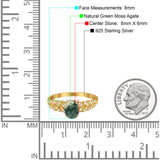 Oval Natural Stone Vintage Marquise Style Ring