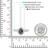 Vintage Style Oval Natural Stone Floral Ring