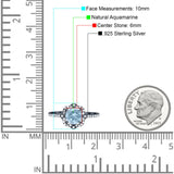 Art Deco Round Natural Stone Floral Ring