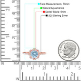 Art Deco Round Natural Stone Floral Ring