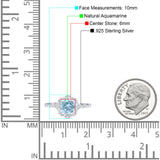 Art Deco Round Natural Stone Floral Ring