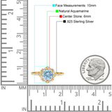 Art Deco Round Natural Stone Floral Ring