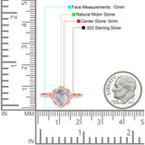 Art Deco Round Natural Stone Floral Ring