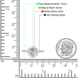 Art Deco Round Natural Stone Floral Ring