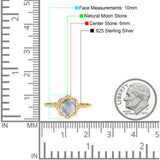 Art Deco Round Natural Stone Floral Ring