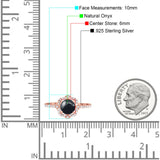 Art Deco Round Natural Stone Floral Ring