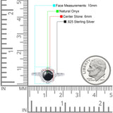 Art Deco Round Natural Stone Floral Ring