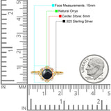 Art Deco Round Natural Stone Floral Ring