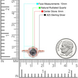 Art Deco Round Natural Stone Floral Ring