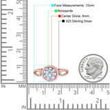 Art Deco Round Natural Stone Split Shank Ring