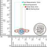 Art Deco Round Natural Stone Split Shank Ring