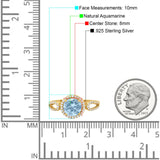 Art Deco Round Natural Stone Split Shank Ring