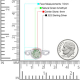 Art Deco Round Natural Stone Split Shank Ring