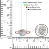 Art Deco Round Natural Stone Split Shank Ring