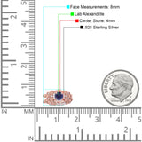 Two Piece Round Natural Stone Bridal Ring