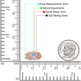 Two Piece Round Natural Stone Bridal Ring