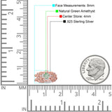 Two Piece Round Natural Stone Bridal Ring