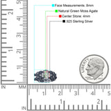 Two Piece Round Natural Stone Bridal Ring