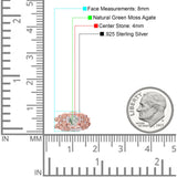 Two Piece Round Natural Stone Bridal Ring