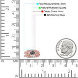 Two Piece Round Natural Stone Bridal Ring