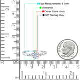 Round Natural Stone Solitaire Ring