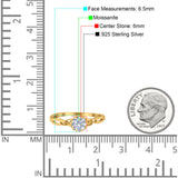 Round Natural Stone Solitaire Ring