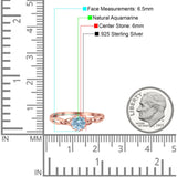 Round Natural Stone Solitaire Ring